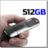 Защищенный USB-флеш-накопитель на 512GB с шифрованием по отпечаткам пальцев HTI PRO-3 512GB