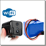 Миниатюрная Wi-Fi камера JMC-AC93 с аккумулятором 9800 + переходник