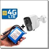 Автономная 4G камера JMC-GH56-4G с аккумулятором 9800 + переходник