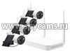 Беспроводной комплект видеонаблюдения «Kvadro Vision Solar SE8508/23 - 3.0» на 4 уличные камеры 3MP с аккумуляторами